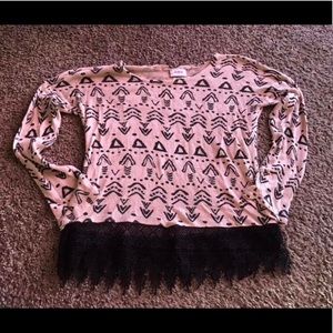 Long sleeve crop top